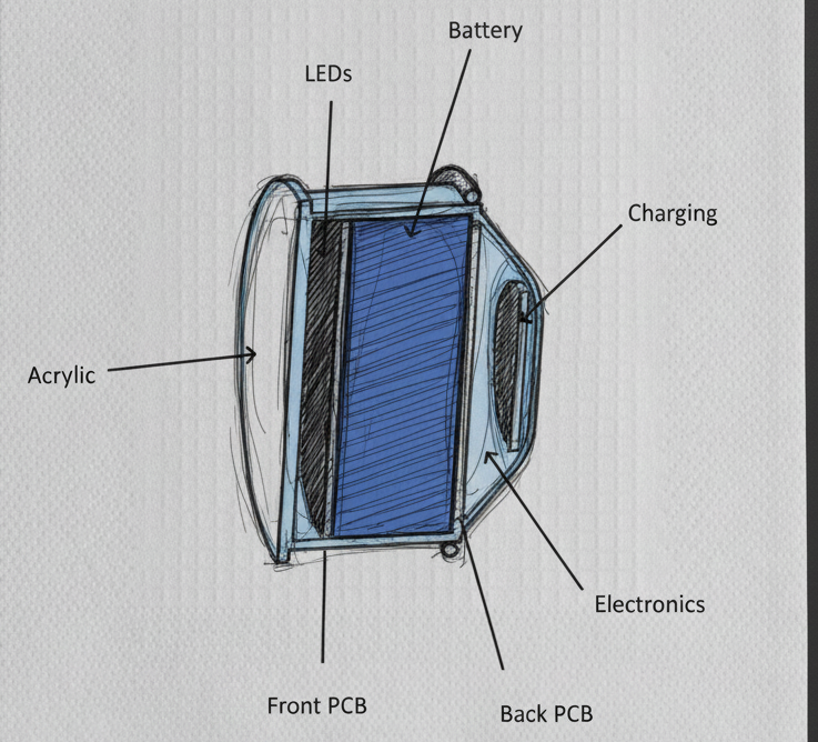 Product development workbench and technology illustration